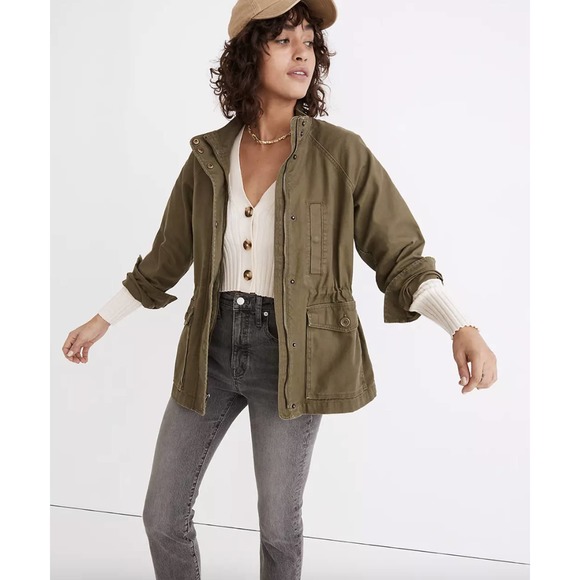 Madewell NWOT Northover Utility Cargo Jacket Desert Olive Green MSRP $138 SZ M - Picture 8 of 8